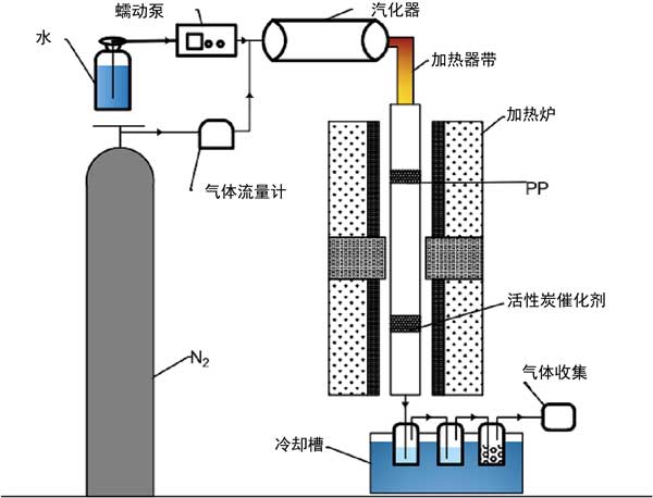活性炭载铁催化剂对塑料热解蒸汽制氢