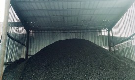 活性炭生产现场：颗粒炭活化